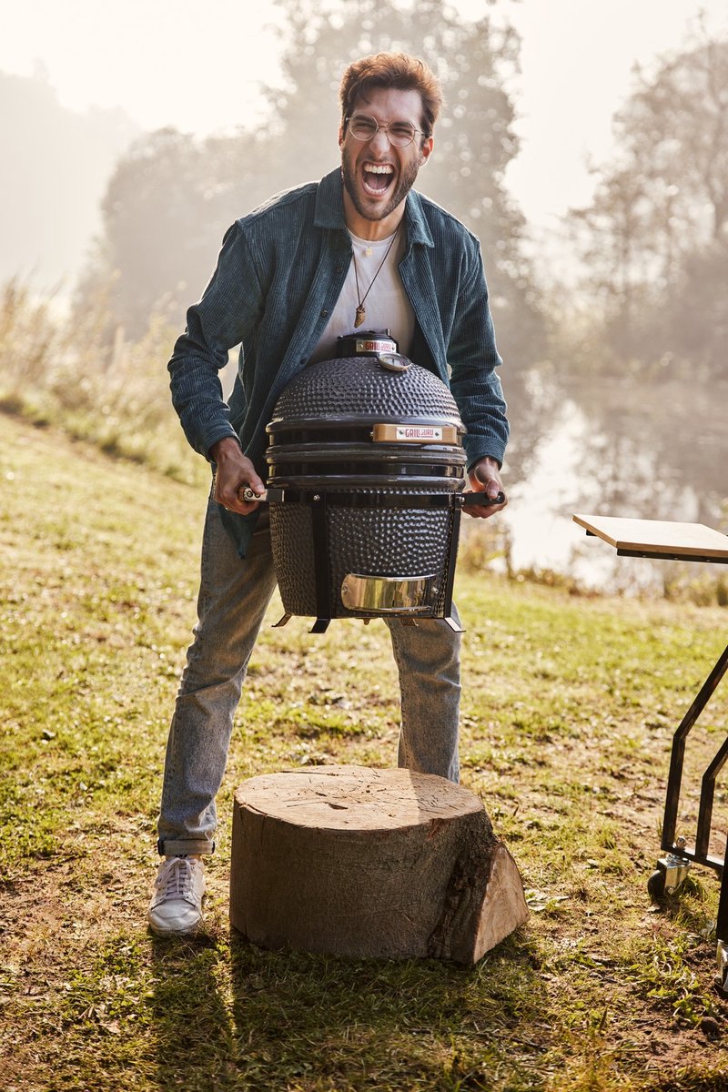 Grill Guru Kamado Barbecue Original Compact ø33cm / ø13inch - Compleet - Grijs – foto 6