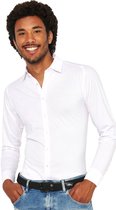 Desoto Overhemd Strijkvrij Jersey Wit - Maat XL - Heren - Overhemden Formeel