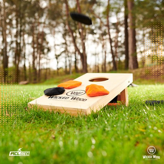 Officiële Wicked Wood Cornhole Set Inclusief 2 Boards, 2x4 Cornhole