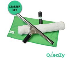 Glazenwasser Set 35cm Starterskit 3-in-1 | Professionele Raamtrekker 35cm | Ramen Wassen | TOPDEAL!