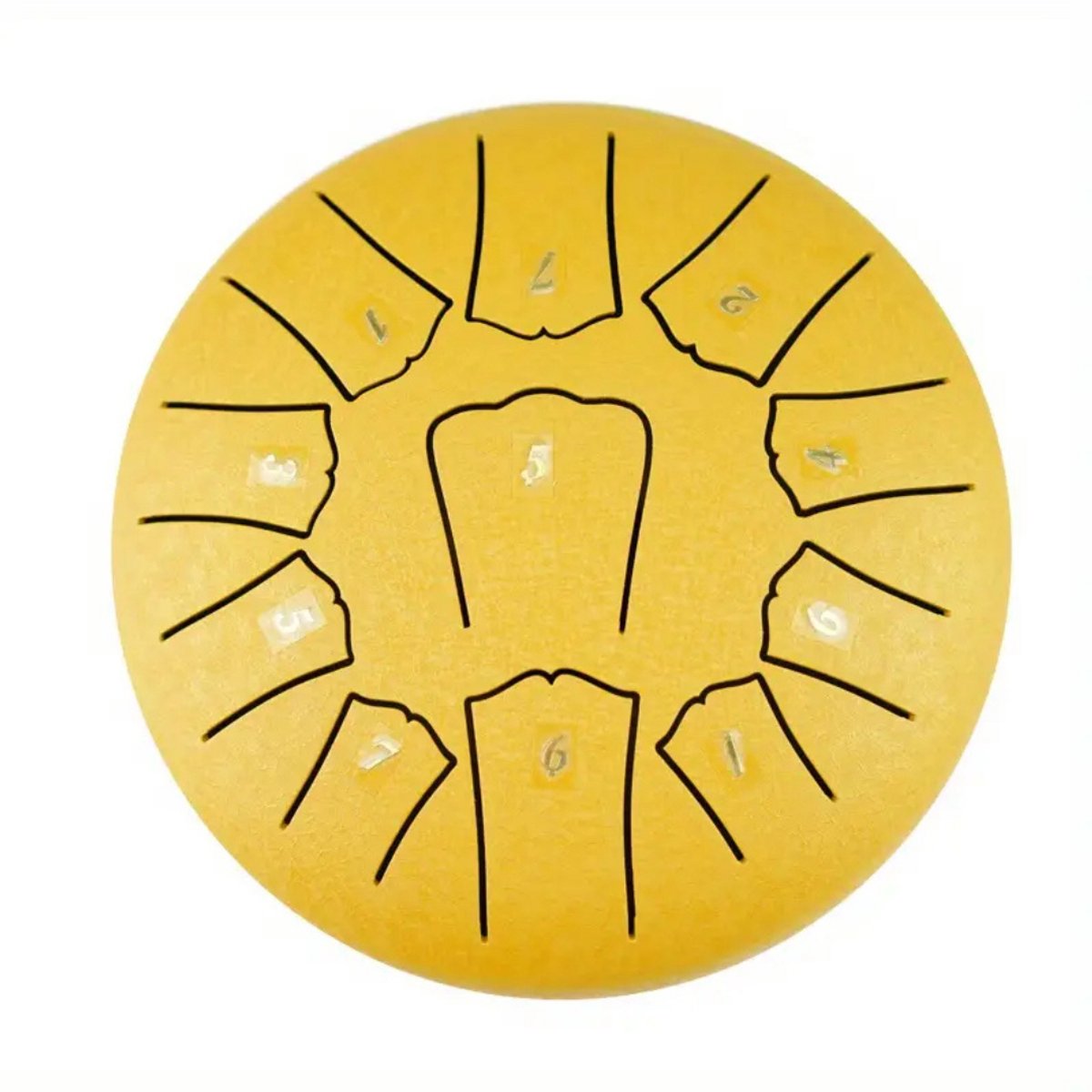 Livano Handpan - Tongue Drum - Steel - Regen - Klankschaal - Geel