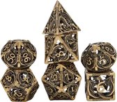 Ensemble de dés Joya Kids® Dungeons and Dragons | Set de Dés DnD Polydice | Ensemble de dés D&D | Ensemble de 7 dés en Métal | Coffre de rangement de Luxe inclus | Dés en métal vieil or avec dragons