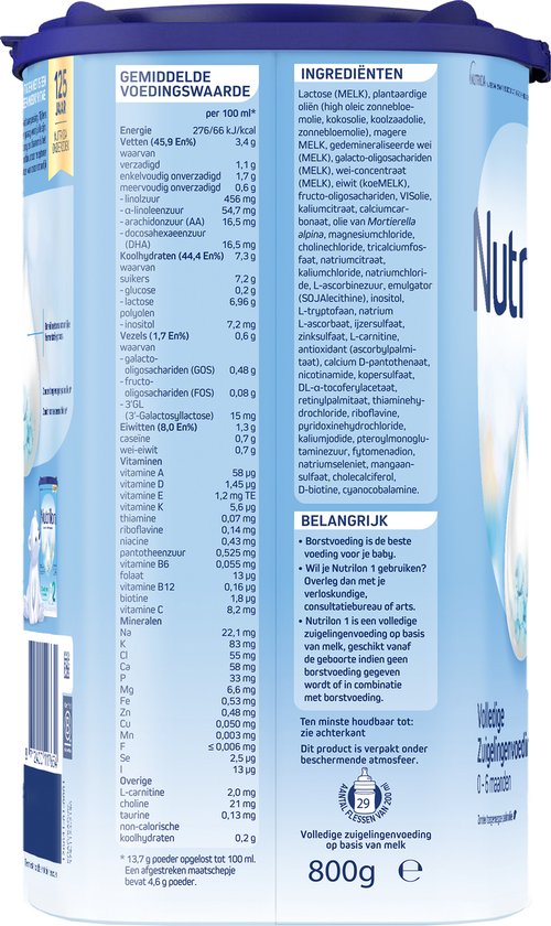 Nutrilon 1 Volledige Zuigelingenvoeding 0 - 6 maanden - Flesvoeding Vanaf De Geboorte - 800g van Merkloos — afbeelding 2