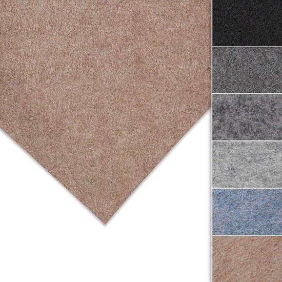 Floordirekt Superflex Naaldvilt | Binnenbekleding | Ideaal voor restauratie & onderhoud | hoogwaardig & flexibel | Naaldvilt | Individueel op maat te snijden (zwart, 206 x 500 cm