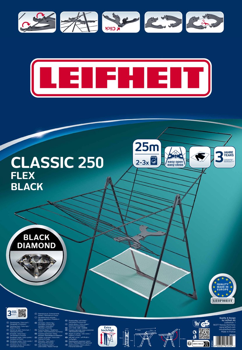 Meisterhome - Extra Groot Droogrek - inklapbaar - 25 meter