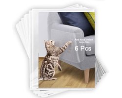 Anti Krab Vellen voor Kat en Hond - 6 XL Vellen – Zonder Punaises - Tegen Krabben – Bankbescherming – Meubelbescherming – Krabpaal – Anti Scratch – 43.2 x 30.5cm – Transparant Anti Krab Vellen voor Kat en Hond - 6 XL Vellen – Zonder Punaises - Tegen Krabben – Bankbescherming – Meubelbescherming – Krabpaal – Anti Scratch – 43.2 x 30.5cm – Transparant