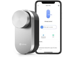 EZVIZ DL01 Pro - Slim Deurslot - Bluetooth - Sleutelloze Toegang - Automatische Vergrendeling - Bediening via App - Geschikt voor EZVIZ Gateway - Zilver