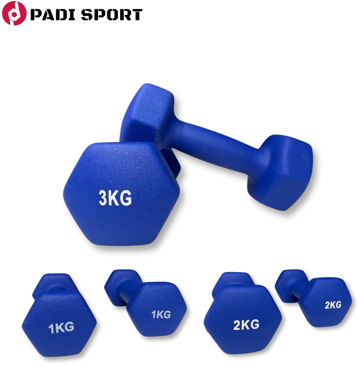 dumbell set 1 2 en 3 kg - fitness - gewicht - set - 1 + 2 + 3 kg - 2x1kg 2x2kg 2x3kg