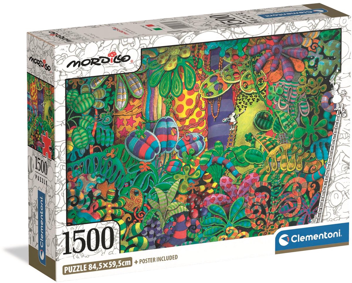 Clementoni - Puzzel - 1500 Stukjes - Mordillo The Painter - Puzzel Voor Volwassenen