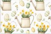 Poster 60x40 cm - Gieter - Bloemen - Eieren - Posters - Kamer decoratie - Wanddecoratie woonkamer - Muurdecoratie slaapkamer