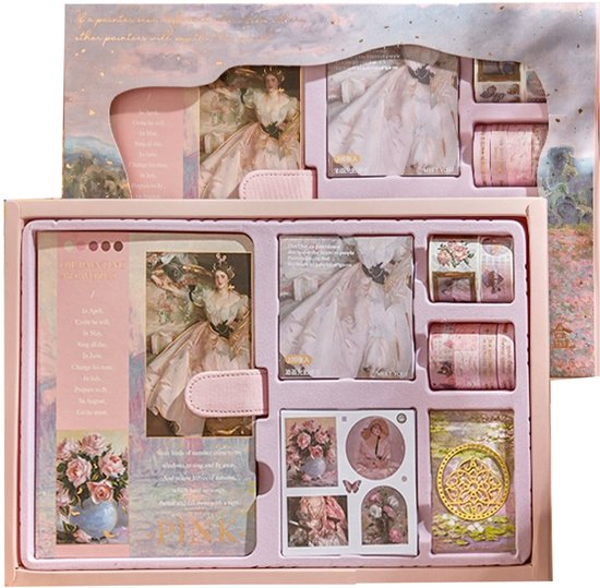 Set journal - Carnet - Coffret cadeau Essar Sea of ​​Fleurs - Loisirs créatifs pour filles 5-6-7-8 ans - Agenda - Journal intime pour fille - Loisirs créatifs pour filles - Carnet - Astuce cadeau - Loisirs créatifs pour filles