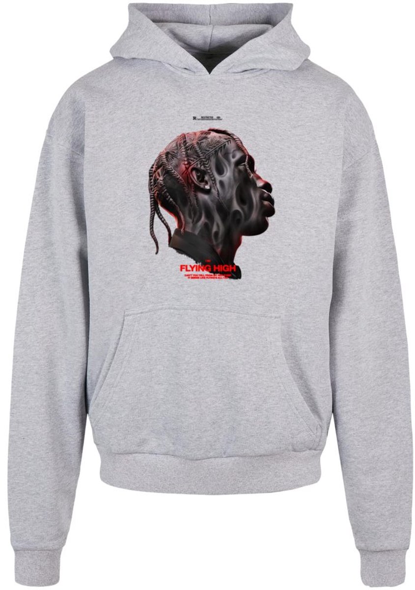 Mister Tee Flying High Heavy Oversize Hoodie/trui L Grijs
