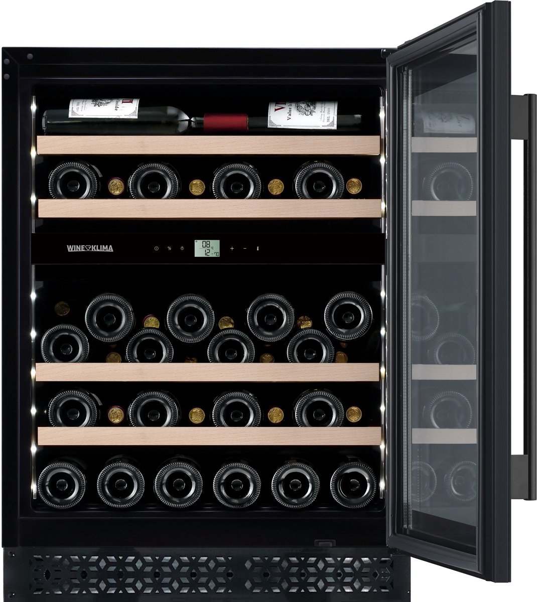 Wine Klima D46-OB78 - Greep - Wijnklimaatkast - Onderbouw - 2 Zones - 46 flessen