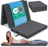 ELONEO Opvouwbaar Matras 75x200 cm - Dik 8 cm Vouwmatras, Wasbaar en Draagbaar Multifunctioneel Logeerbed, Reismatras, Logeermatras, Opvouwbaar Bed, Poef en Zitje