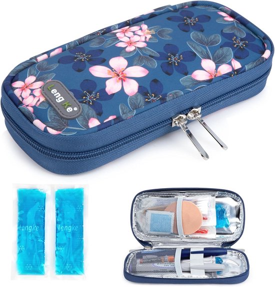 Elite Bags Koeltas voor diabetici, meerdere vakken, grijs, 17 x 10 x 6 cm