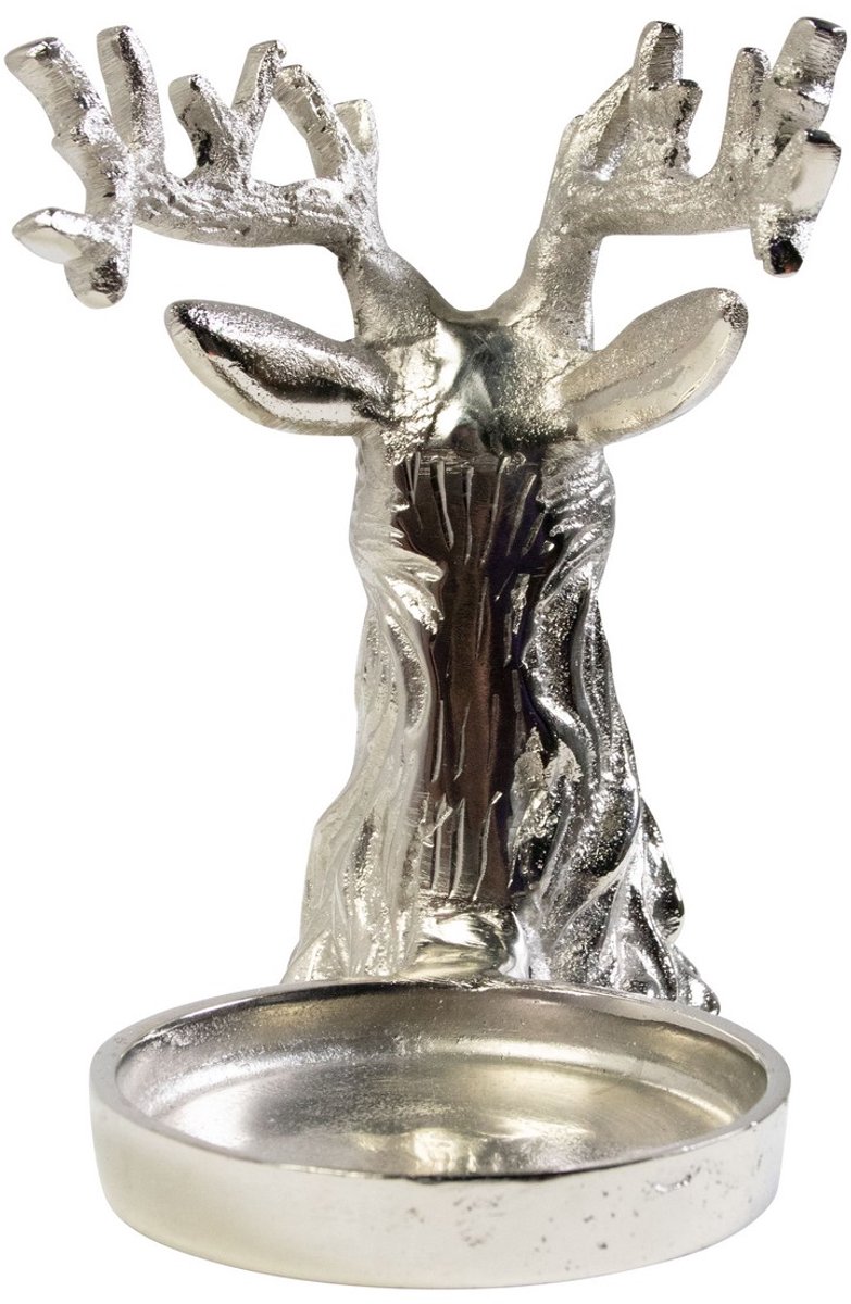 Fles Standaard hert zilver 17x20x12cm