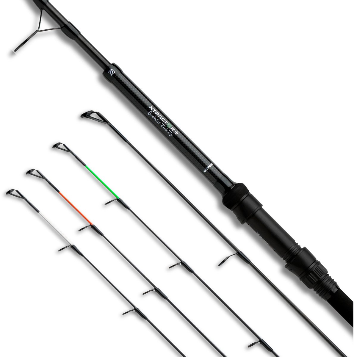 Sonik - Xtractor + - Twin Tip - Allround hengel - Feeder en penhengel in één - 2 toppen 1.5LB