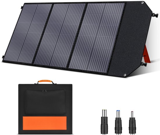 Foto: Collox draagbaar zonnepaneel 100 w 18 v monokristallijn oplader voor camper huis reizen lichtgewicht compitabel met verschillende powerstations usb apparaten