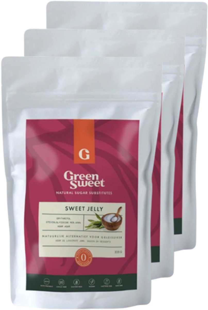 Green Sweet | Gelei Kristal | 3 stuks | 3 x 225 gram