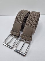 XXL - Extra long - 130 cm - Ceinture élastique Ceinture extensible Ceinture tressée Ceinture tressée Ceinture élastique - unisexe - convient aussi bien aux hommes qu'aux femmes - Kaki Lot de 2 offres de SKB Fashion