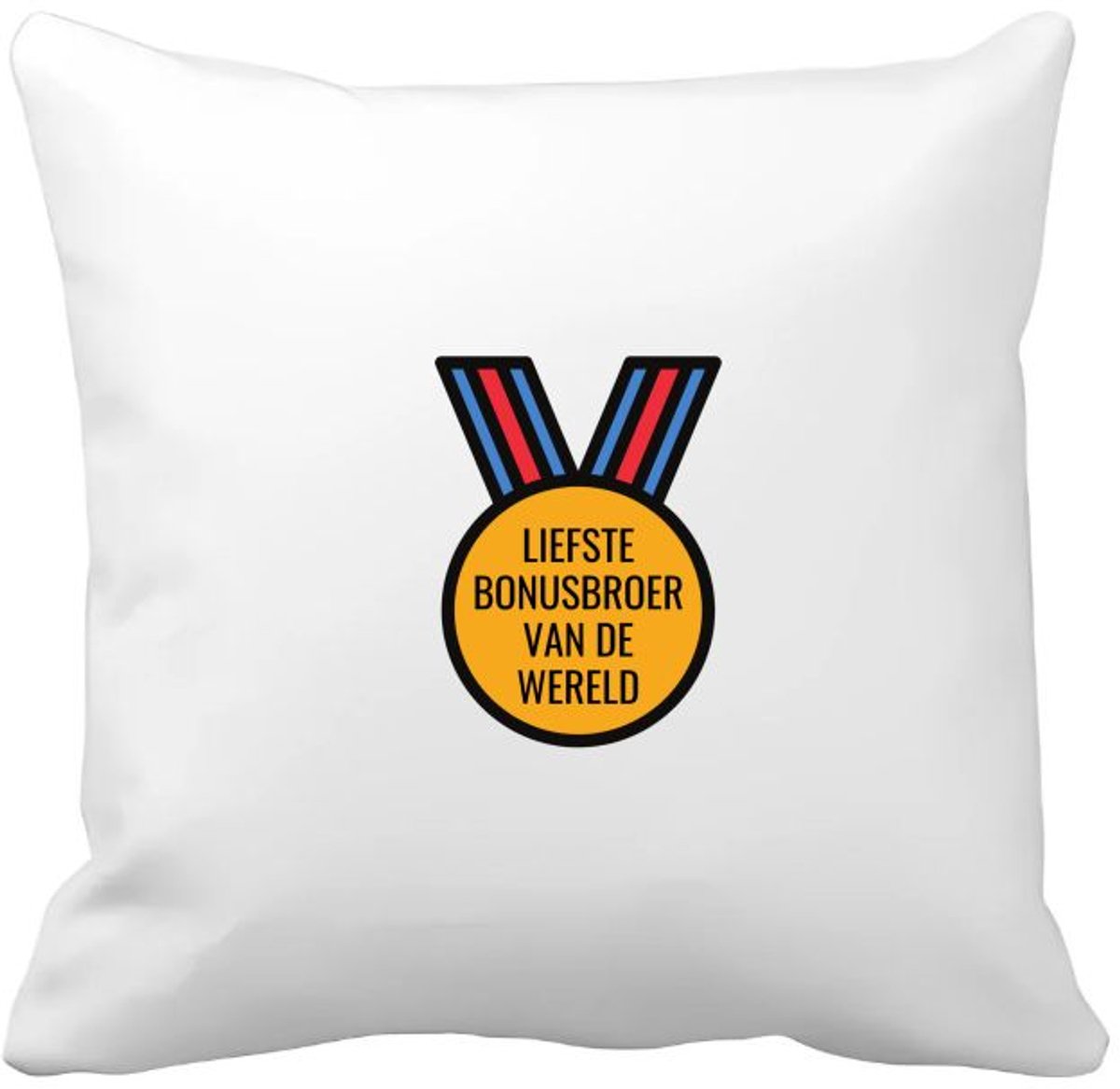 Akyol liefste bonusbroer van de wereld Kussen hoes - Broer - de liefste bonusbroer - verjaardagscadeau - verjaardag - cadeau - cadeautje voor broer - broer artikelen - kado - geschenk - gift - 40 bij 40 cm Multicolor
