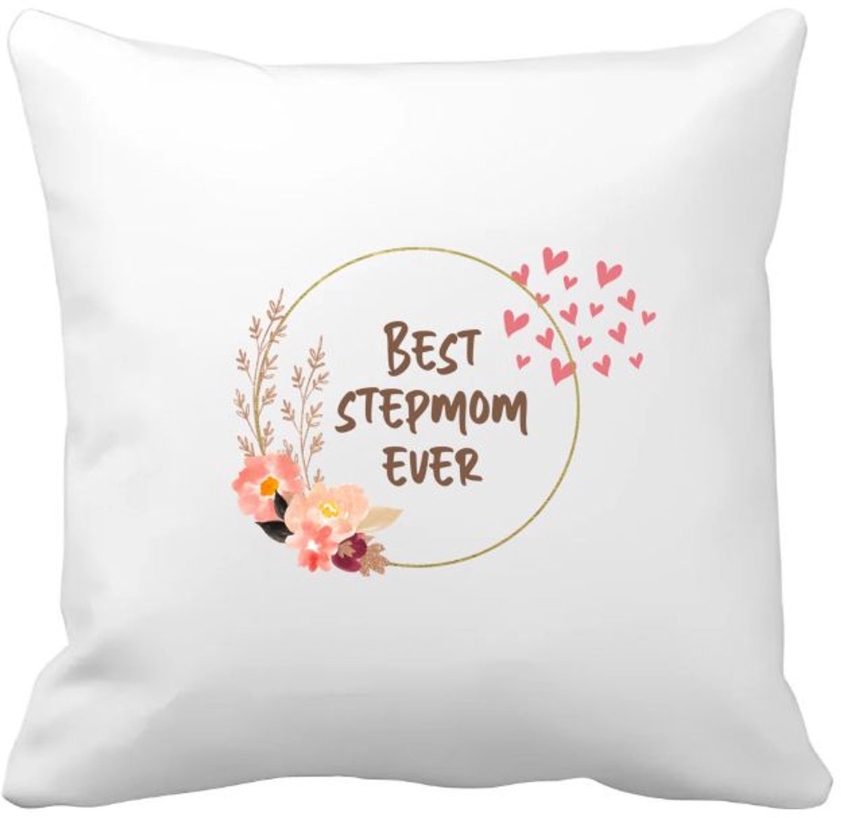 Akyol bonusmoeder cadeau - Kussen hoes - Moeder - stiefmoeder cadeau - bonusmama - stiefmoeder cadeautjes - moederdag cadeau - mamacadeautjes verjaardag - liefste mama - bonusmama - leuk kado om te geven - 40 bij 40 cm Multicolor