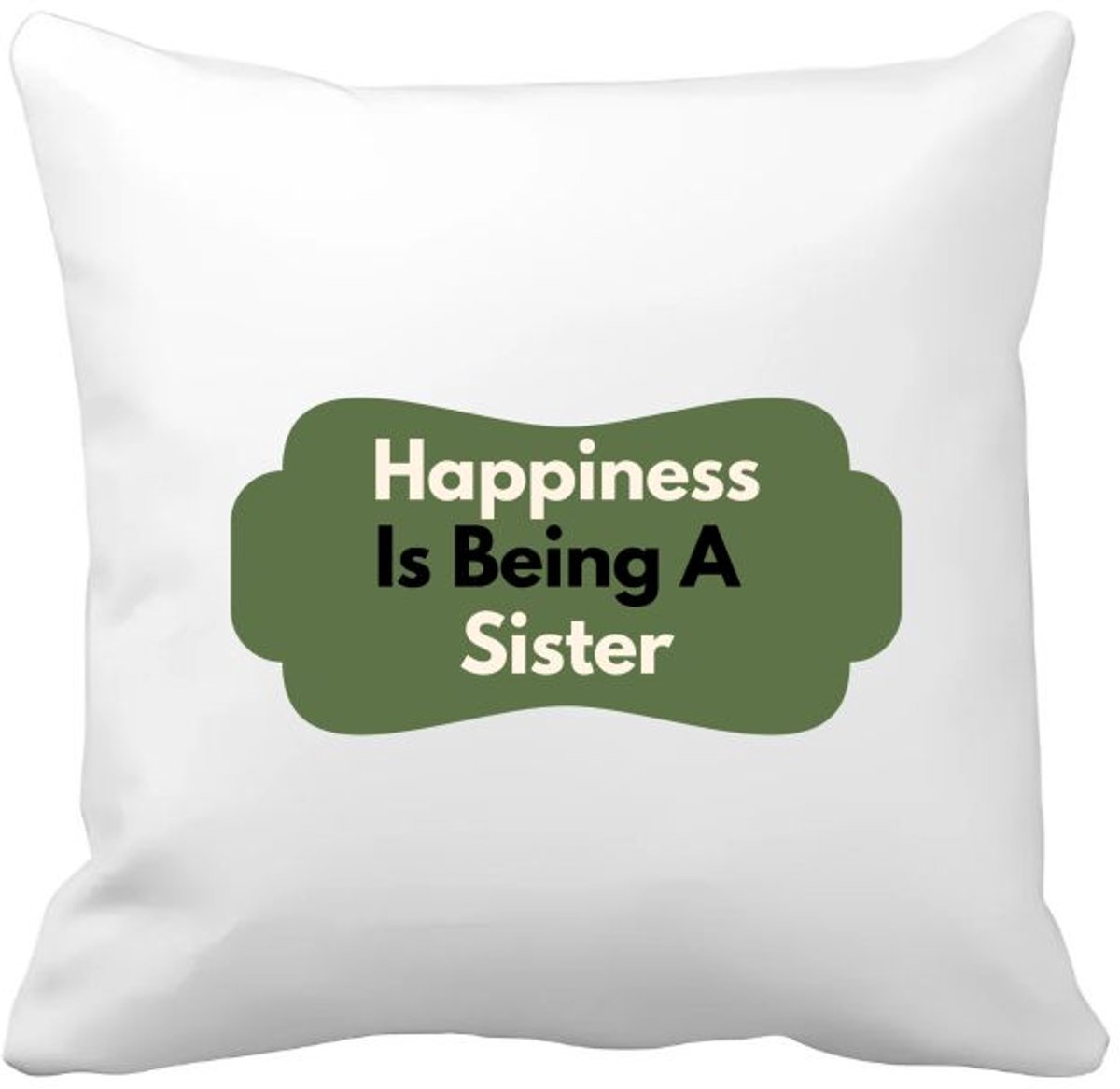 Akyol happiness is being a sister Kussen hoes - Zus - de liefste zus - verjaardag - cadeautje voor zus - zus artikelen - kado - geschenk - 40 bij 40 cm Multicolor