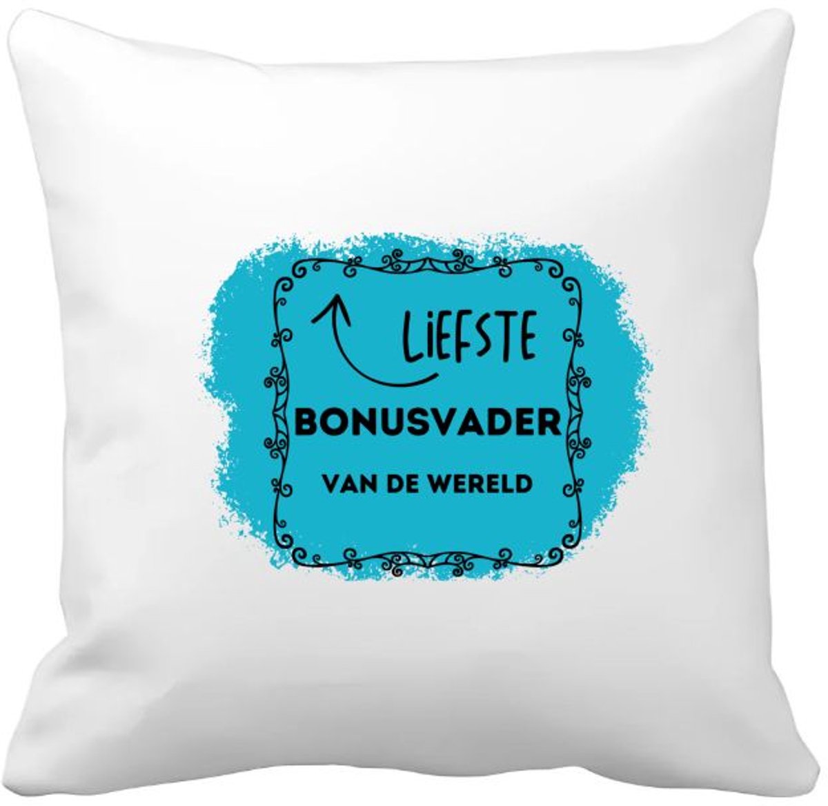 Akyol liefste bonusvader van de wereld Kussen hoes - Vader - de liefste bonusvader - vader cadeautjes - vaderdag - verjaardag - geschenk - kado - 40 bij 40 cm Multicolor