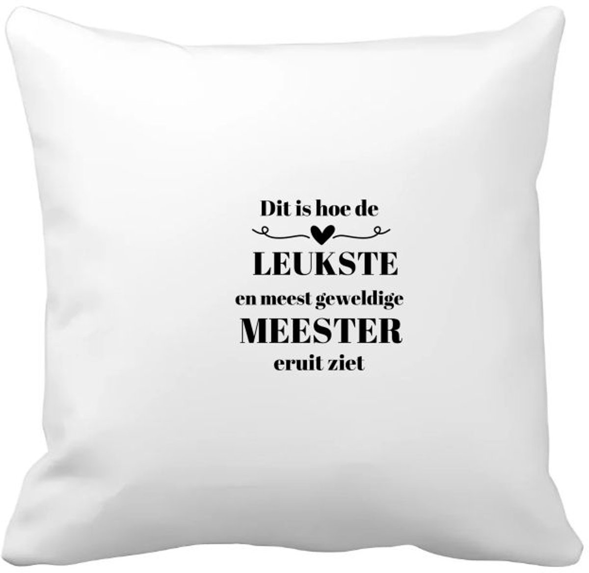 Akyol dit is hoe de leukste en meest geweldige meester eruit ziet Kussen hoes - Meester - meest leukste leraar - verjaardag - cadeautje voor meester - meester artikelen - kado - geschenk - collega's - 40 bij 40 cm Multicolor