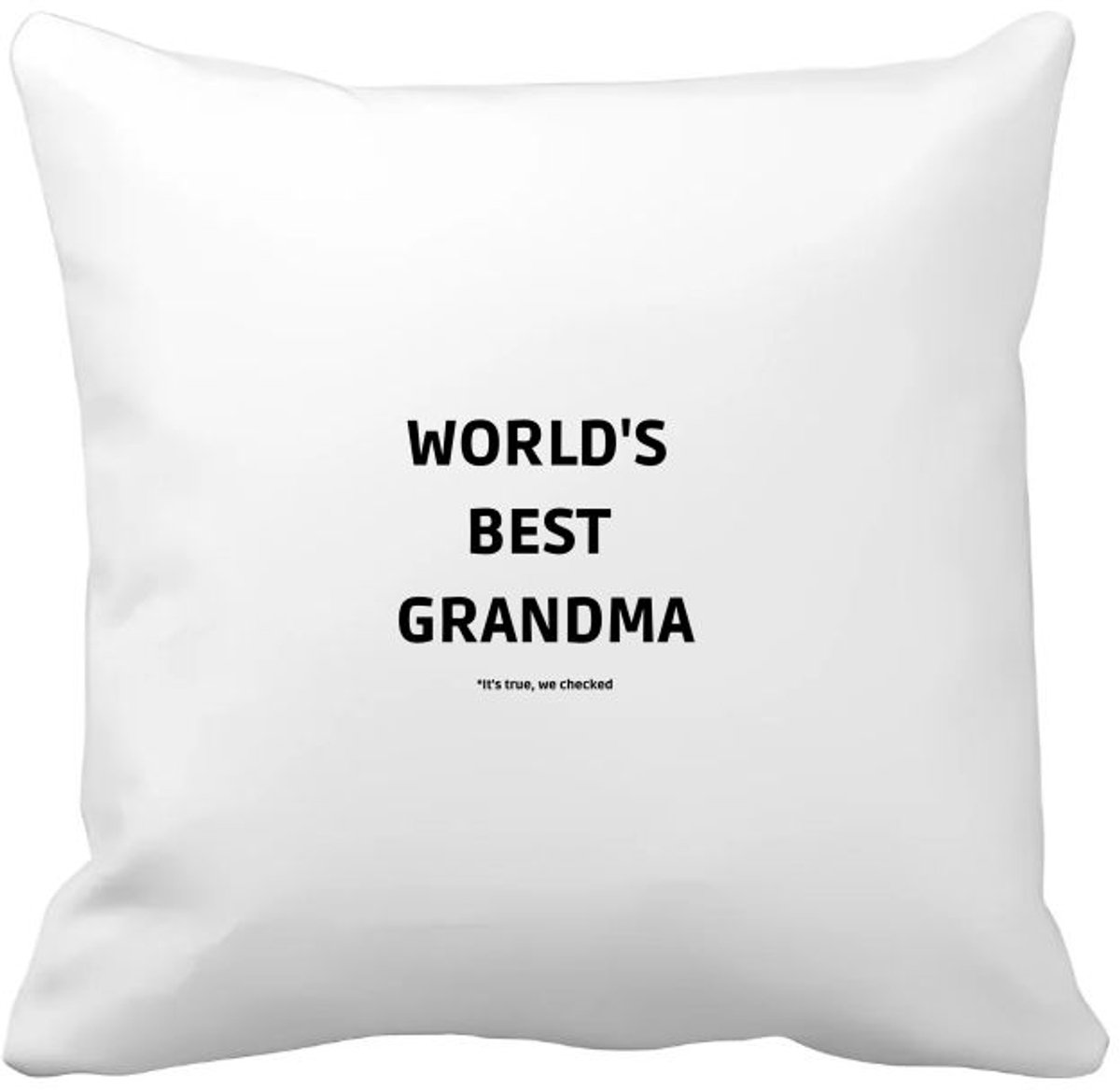 Akyol world's best grandma it's true we checked Kussen hoes - Oma - werelds beste oma - verjaardag - cadeautje voor oma - oma artikelen - kado - geschenk - 40 bij 40 cm Multicolor