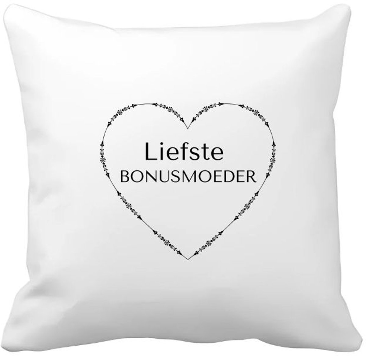 Akyol liefste bonusmoeder Kussen hoes - Mama - de liefste bonusmoeder - moeder cadeautjes - moederdag - verjaardag - geschenk - kado - moeder artikelen - 40 bij 40 cm Multicolor