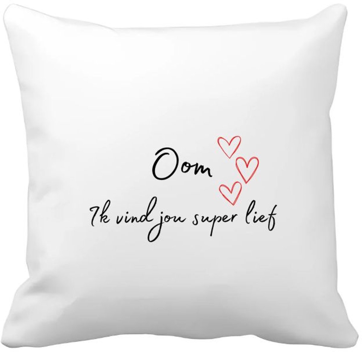 Akyol oom ik vind jou super lief Kussen hoes - Oom - de liefste oom - verjaardag - cadeautje voor oom - oom artikelen - kado - geschenk - 40 bij 40 cm Multicolor