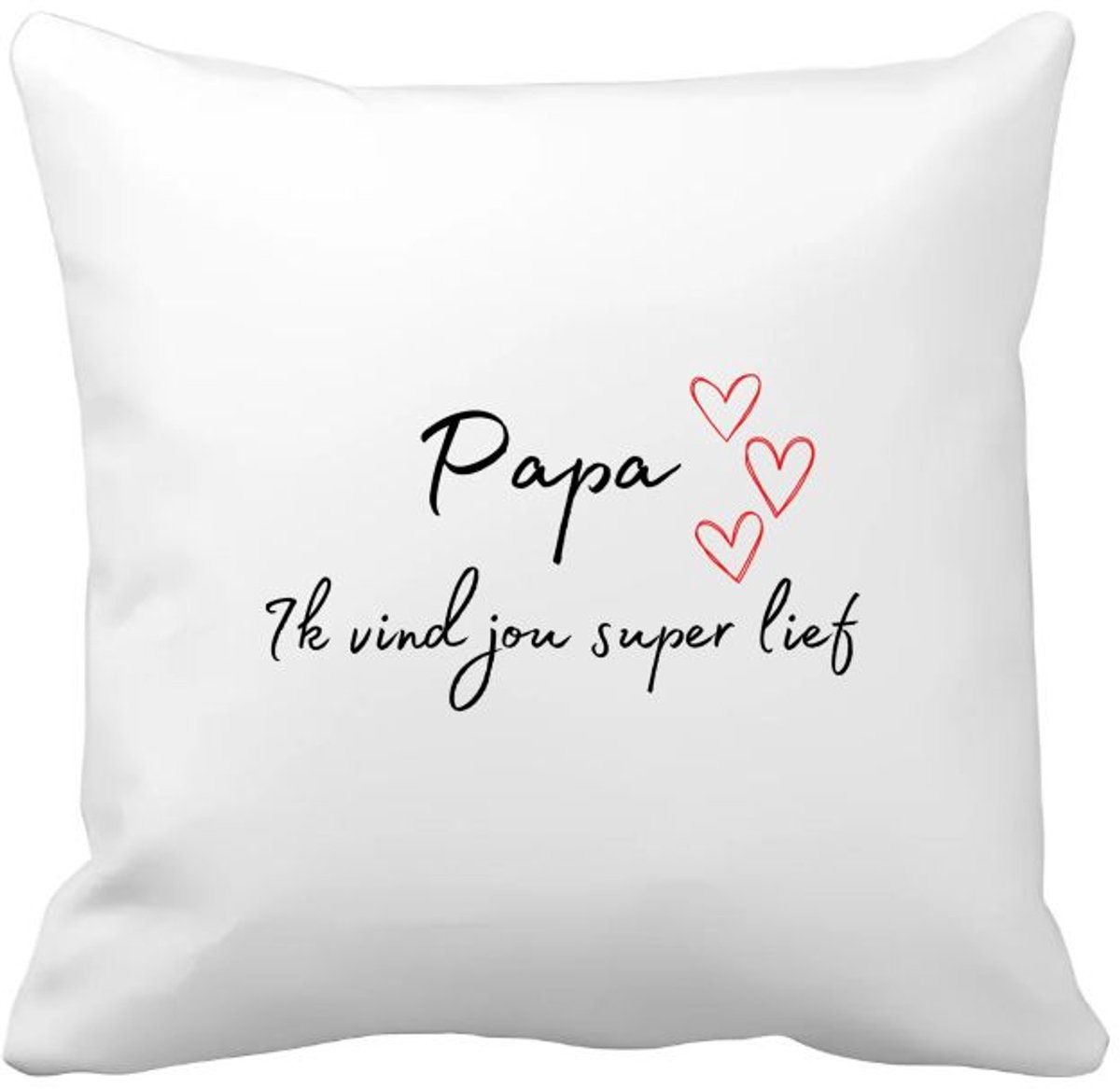 Akyol papa ik vind jou super lief Kussen hoes - Vader - de liefste papa - vader cadeautjes - vaderdag - verjaardag - geschenk - kado - 40 bij 40 cm Multicolor