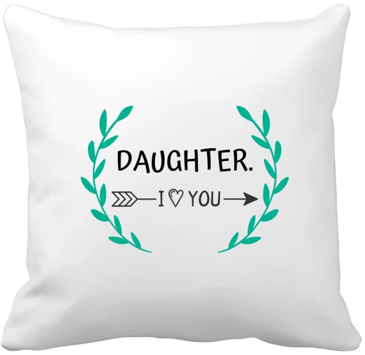 Akyol daughter i love you Kussen hoes - Dochter - de liefste dochter - verjaardag - cadeautje voor dochter - dochter artikelen - kado - geschenk - 40 bij 40 cm Multicolor