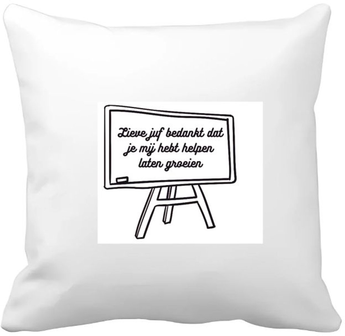 Akyol lieve juf bedankt dat je me hebt laten groeien Kussen hoes - Juf - juf - leraar - 40 bij 40 cm Multicolor