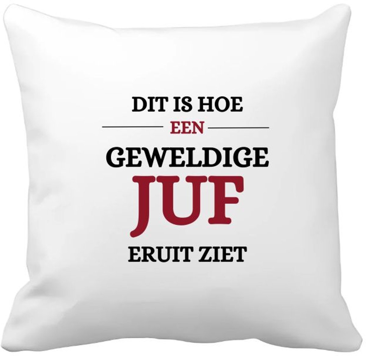 Akyol geweldige juf eruit ziet Kussen hoes - Juf - beste juf - school - verjaardagscadeau - afscheidscadeau - kado - 40 bij 40 cm Multicolor