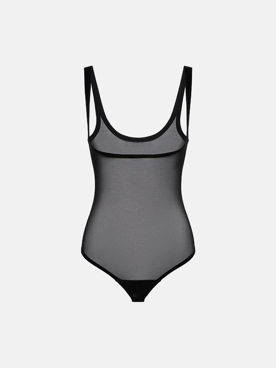 Wolford - Body en tulle à effet String - Tulle - Zwart