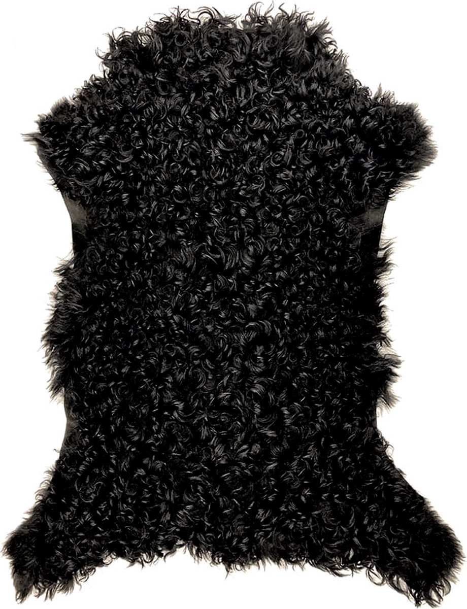 vacht lam spaans curly zwart 60-70cm