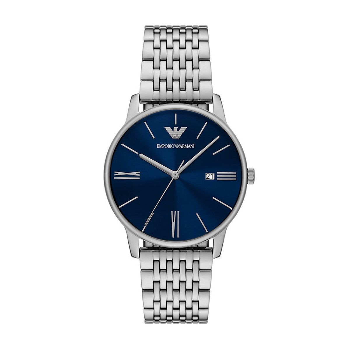 Emporio Armani AR11674 Heren Horloge 39mm - Zilverkleurig