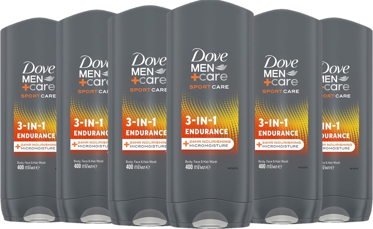Goedkoopste Dove Douchegel Men – Care Sport Endurance - 6 x 400 ml