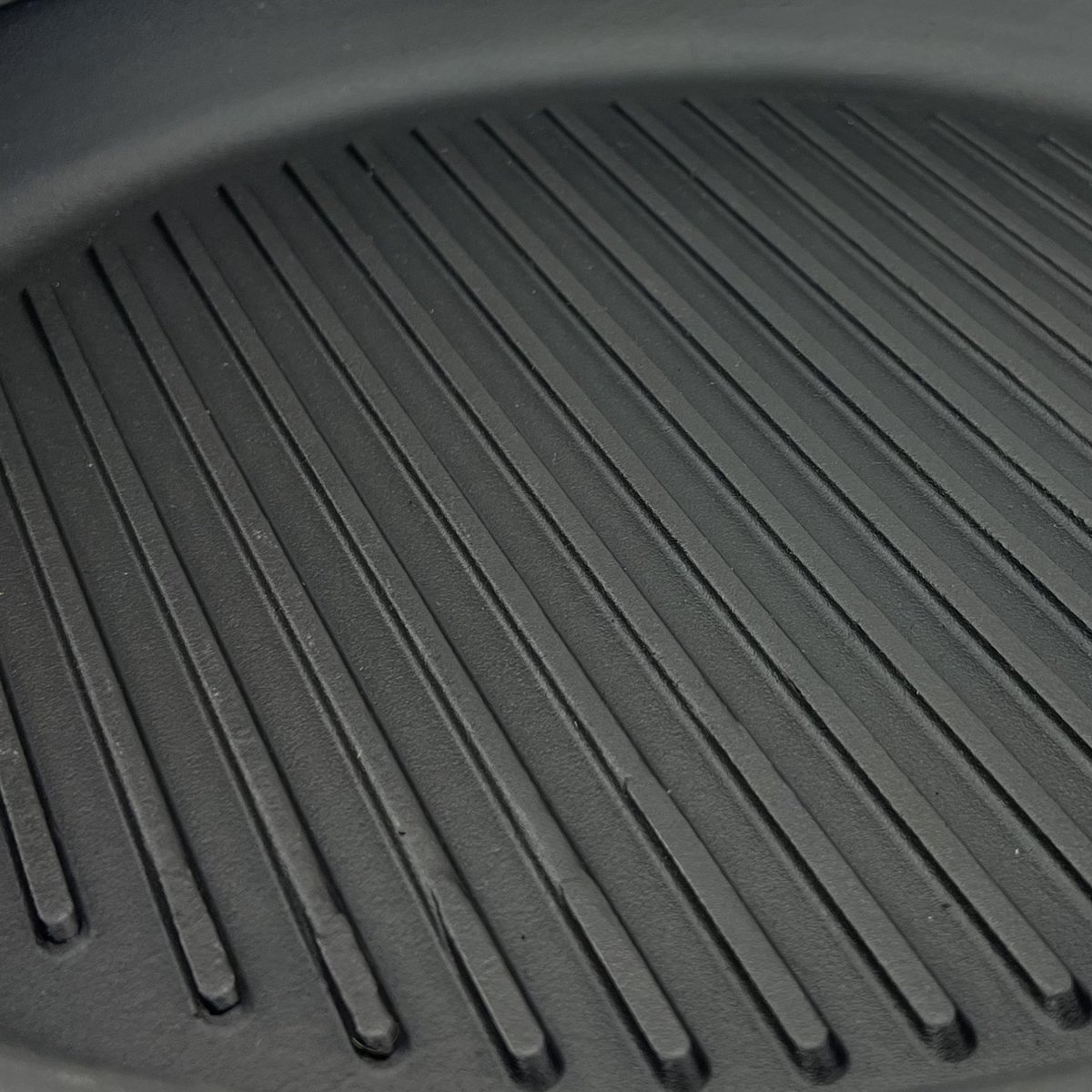 Denmay Universele gietijzeren grillpan, grote ronde pan met twee