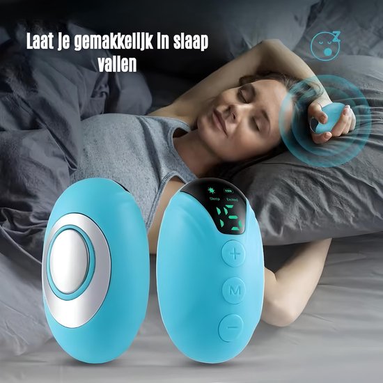 BlueTime - Draagbare Slaaphulp - Slaaptrainer - Slapen - Melatonine - Serotine - Slaap Hulp - Beter Slapen - Slaaptrainer - Slaaphulp Volwassenen - Slaaptrainer Kinderen - Stress - anti stress - Slaapmasker - Calm Beez