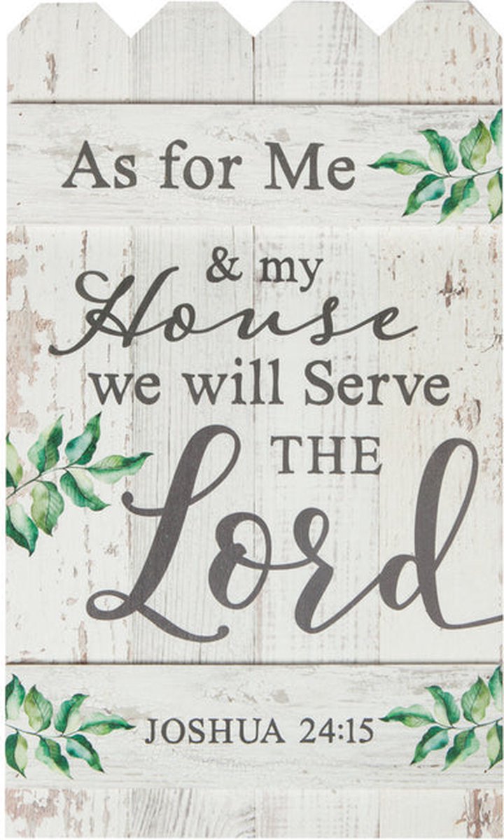 As for me and my house Wall decor Fence - 35,5 x 61 cm