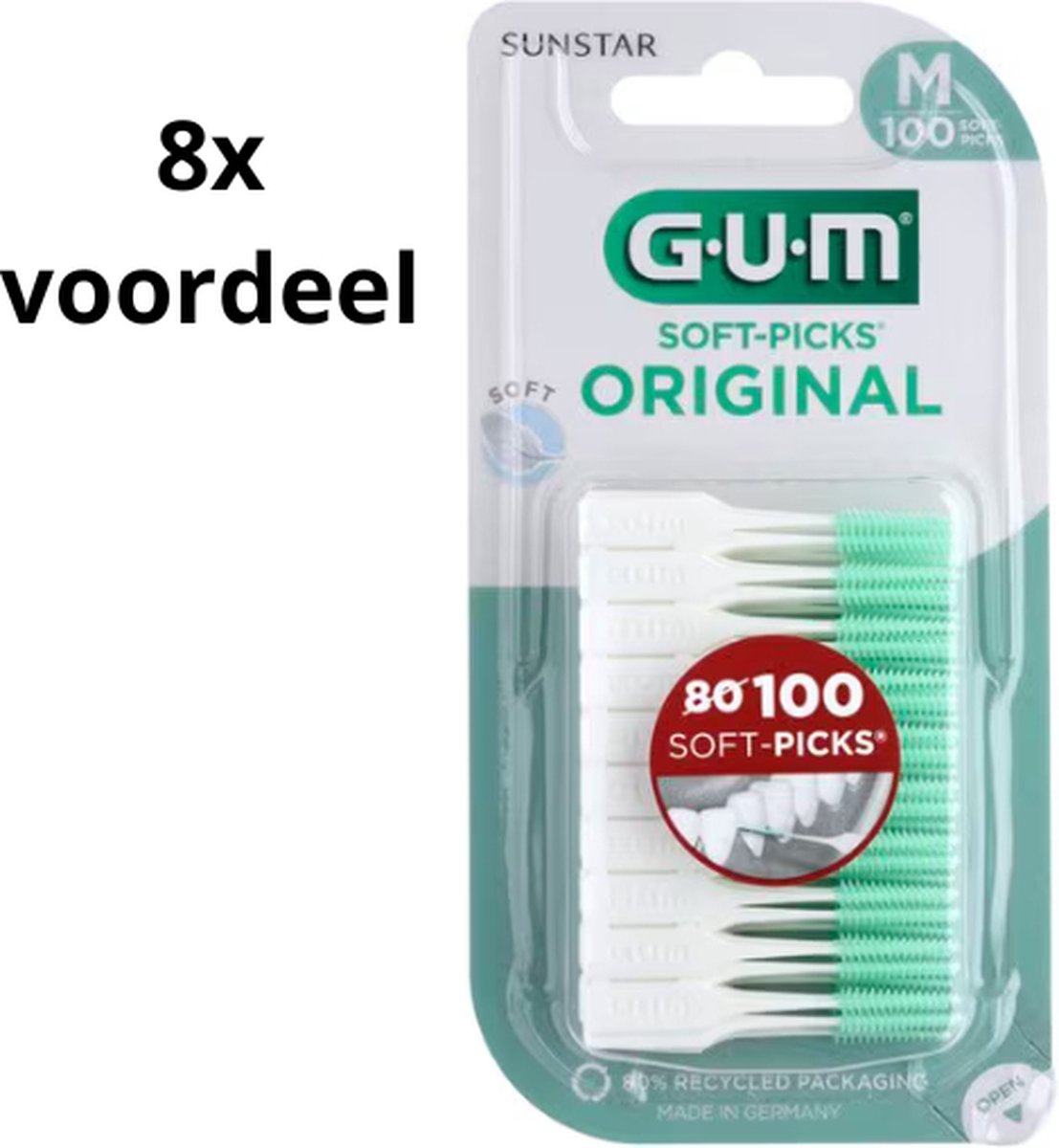 Goedkoopste 8x GUM Soft-Picks Original Regular 100 stuks