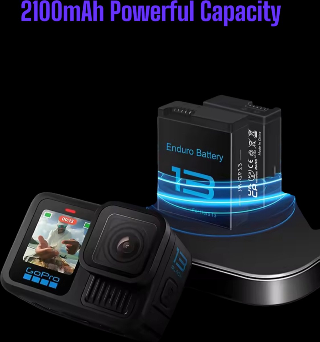 GoPro Hero 13 Batterij 2100mAh Smart thumbnail 4
