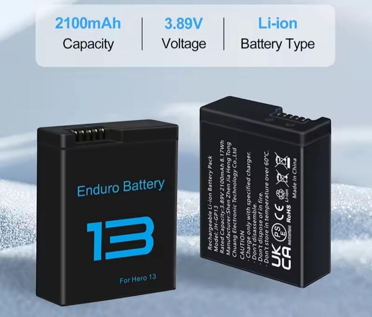 GoPro Hero 13 Batterij 2100mAh Smart thumbnail 3
