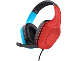 StayPowered Gaming Headset - Meeslepende Audio en Ultiem Comfort voor Lange Gamesessies - 50mm Drivers - Inklapbare Microfoon - Verstelbare Hoofdband - Zachte Over-Ear Kussens - 3.5mm Aansluiting - Blauw/Rood - Levering Sneller dan Aangegeven!