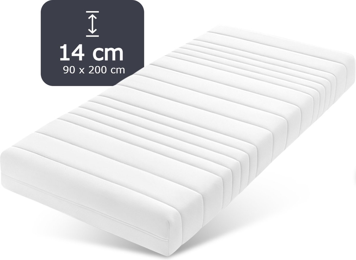 Novio matras HR Koudschuim - 90x200 - 14CM dik wit
