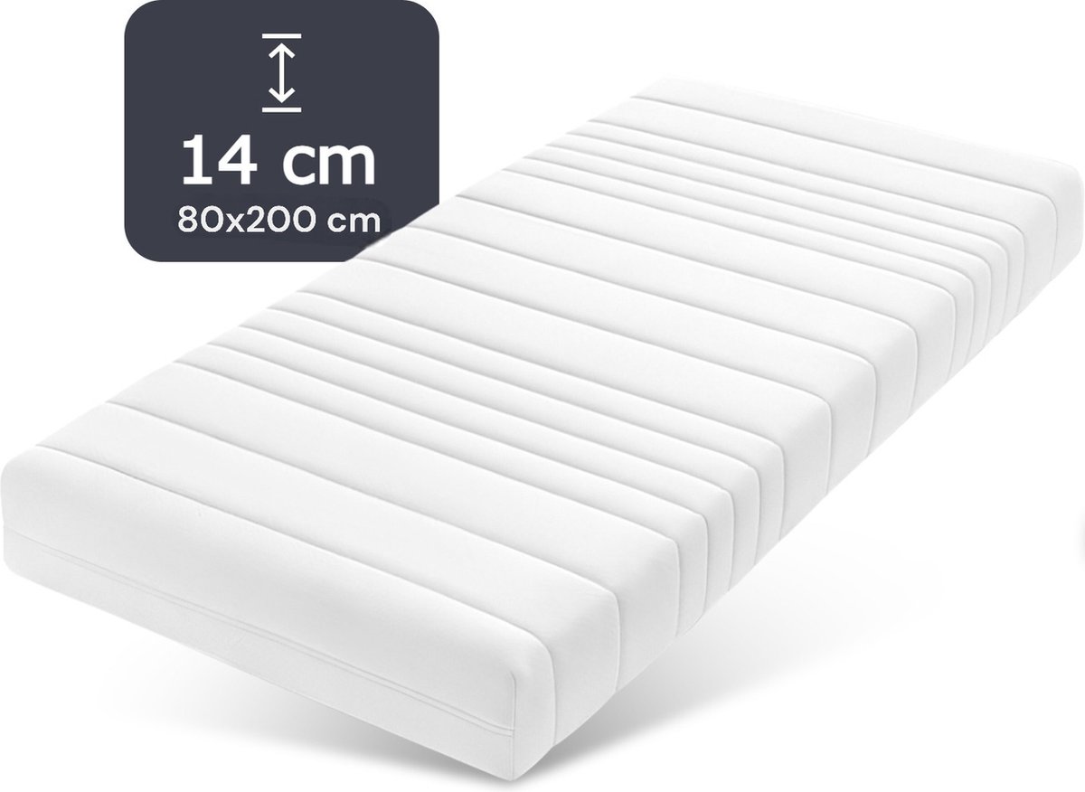 Novio matras HR Koudschuim - 80x200 - 14CM dik wit