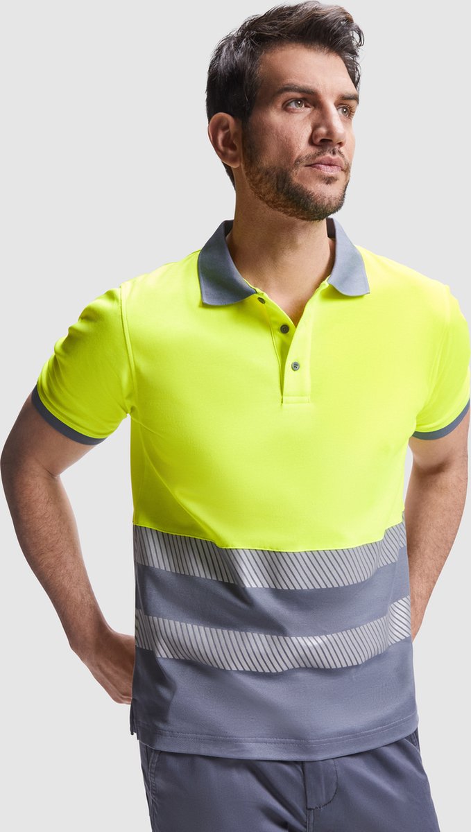 Roly Poloshirt Atrio Shortsleeve RY9318 - Garden Green 52/Fluor Yellow 221 - S